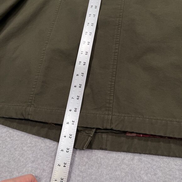 LL Bean Adirondack Barn Coat Womens 3X Chore Jacket Green Flannel Plaid Lined - Picture 7 of 13